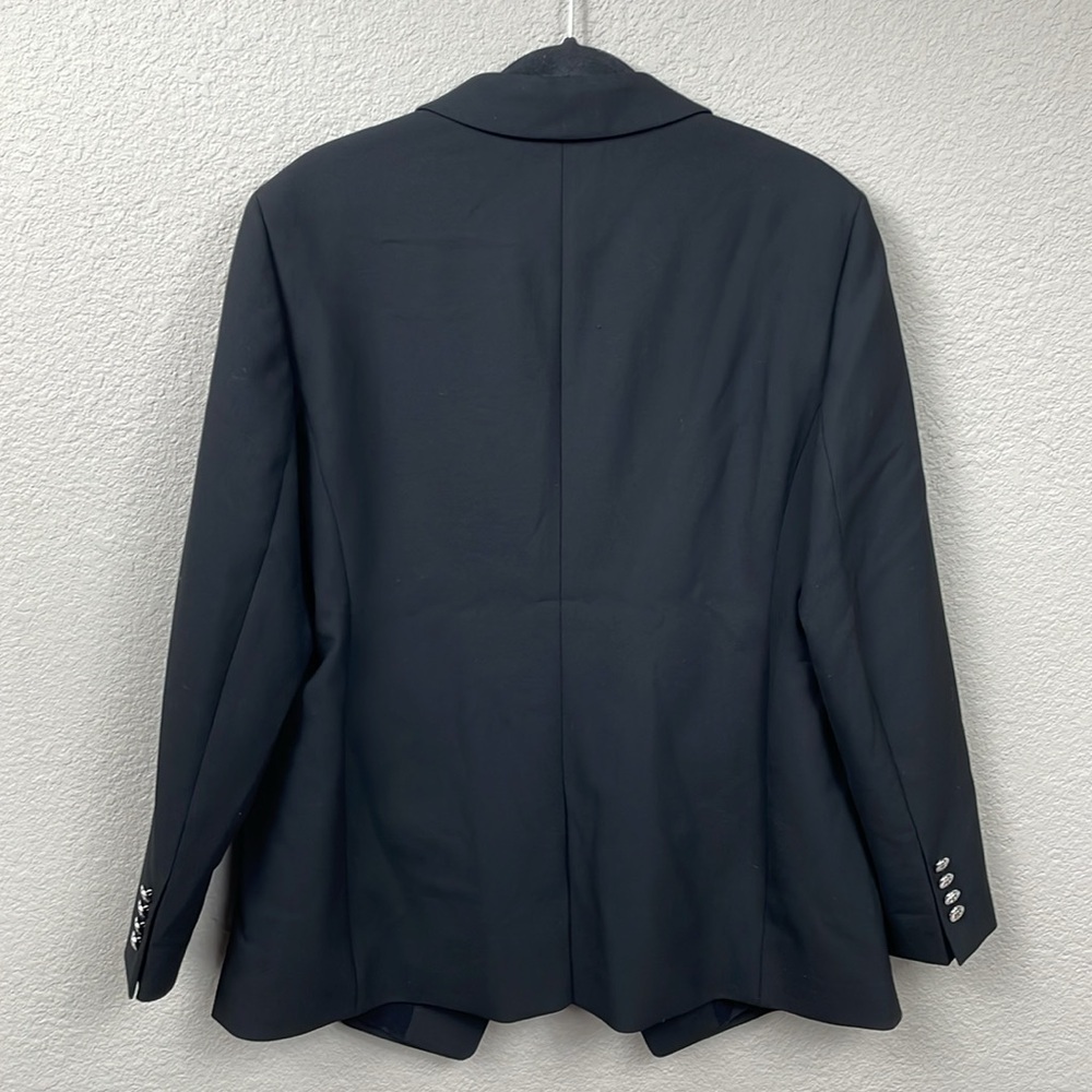 New BOSS Hugo Boss Jelary Double Breasted Blazer Jacket Business Black Sz 12 - Picture 4 of 15